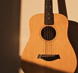 guitar in sunlight